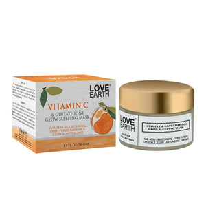 Love Earth Vitamin C & Glutathione Glow Sleeping Mask - Distacart