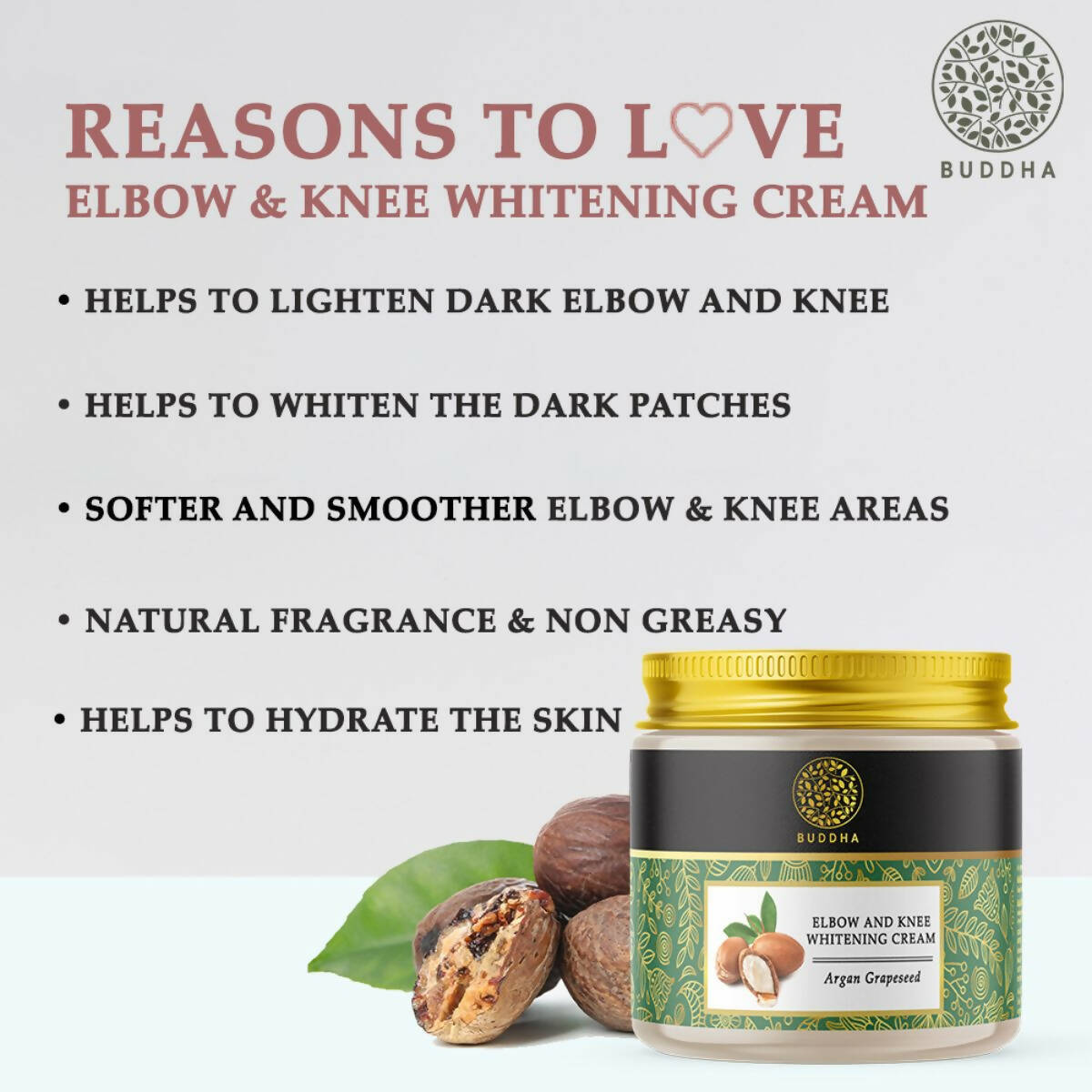 Buddha Natural Elbow and Knee Whitening Cream - Distacart