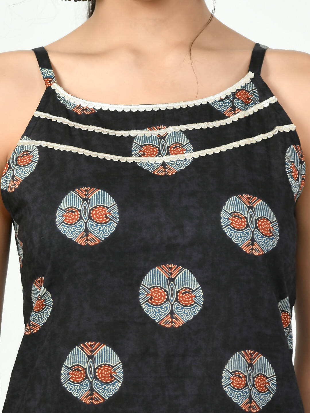 Myshka Women's Black Straight Printed Kurta - Distacart