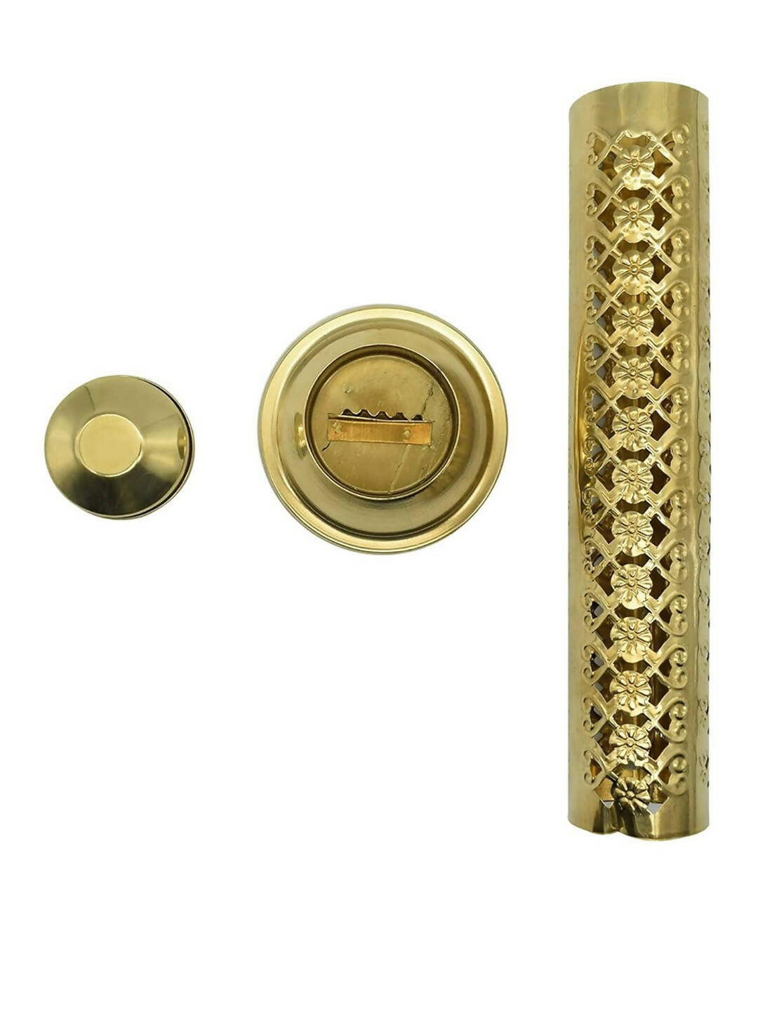 PujaNPujari Gold Toned Textured Agarbatti Incense Sticks Holder Stand - Distacart