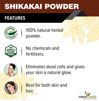 Forest Herbs 100% Natural Organic Amla, Reetha, Shikakai Powder Combo - Distacart