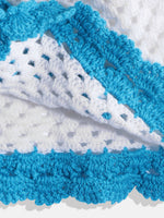 Thumbnail for ChutPut Hand knitted Crochet AquaWool Dress - Blue - Distacart