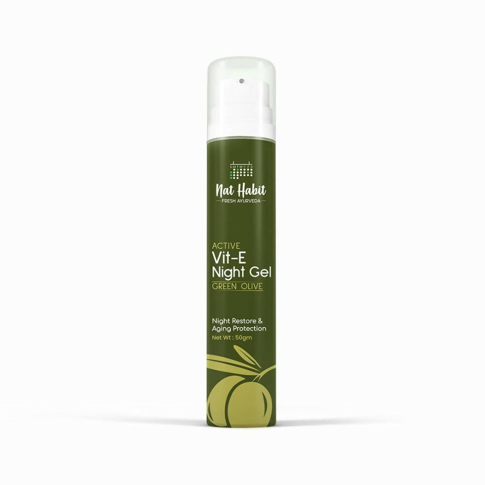 Nat Habit Active Olive Vit-E Night Face Gel - Distacart