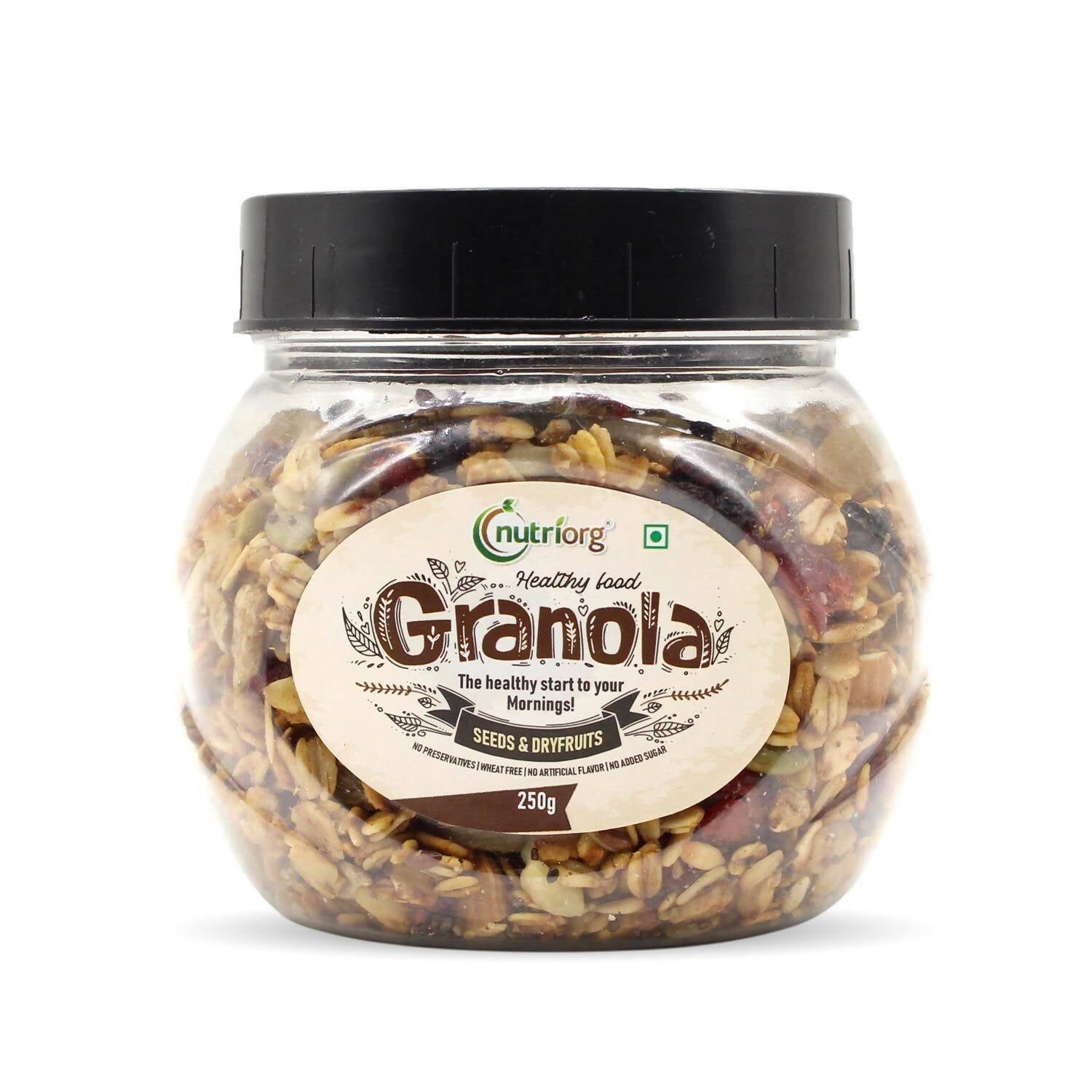 Nutriorg Crunchy Granola Seeds & Dry Fruit Flavor - Distacart