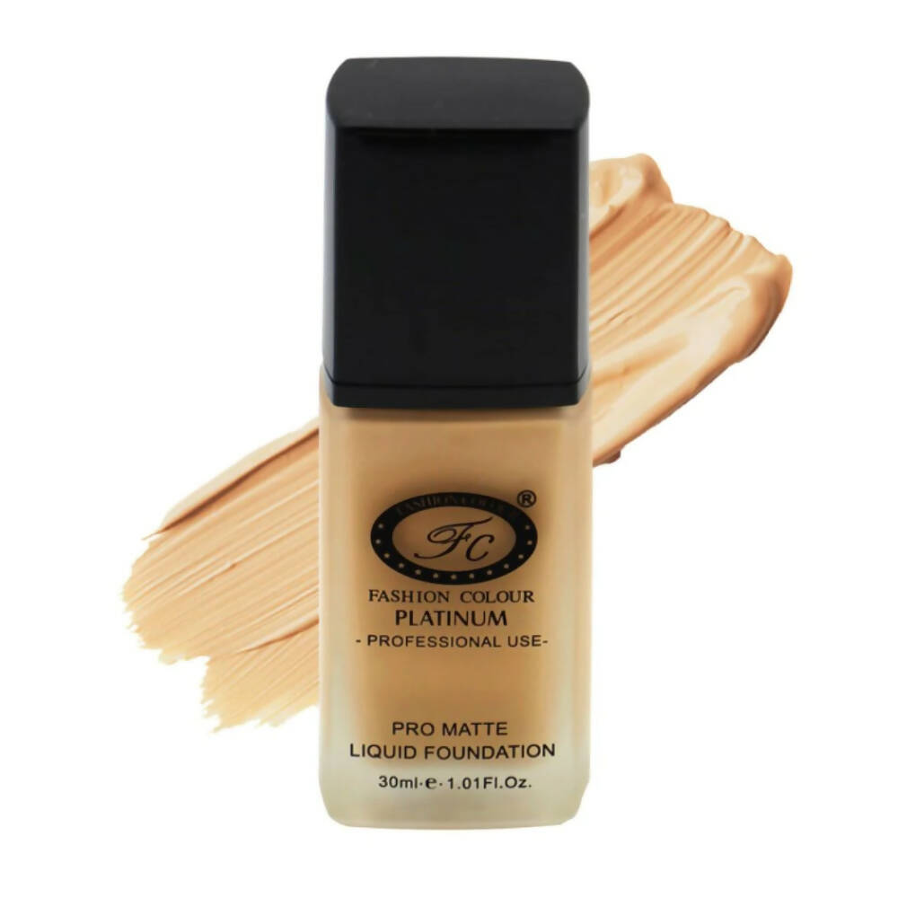 Fashion Colour Pro Matte Liquid Foundation-Latte (Medium Skin Tone) - Distacart