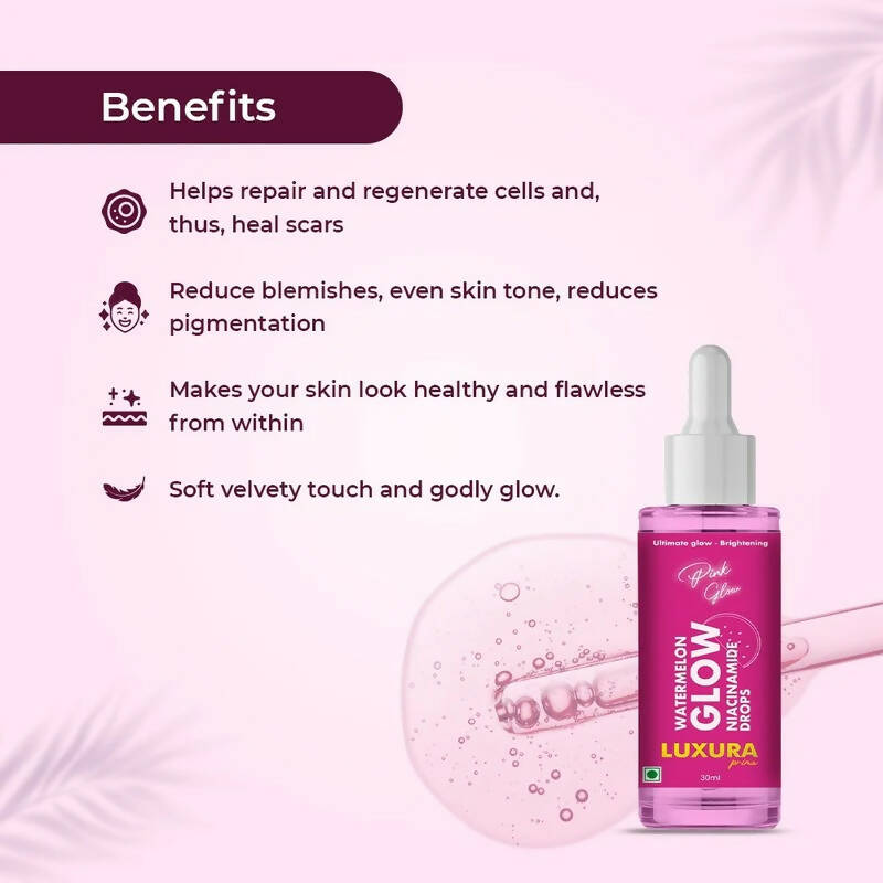 Luxura Prima Watermelon Glow Niacinamide Drops - Distacart