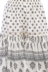 Thumbnail for Mominos Fashion Cotton Block Print With Lace Work Off White Palazzo - Distacart