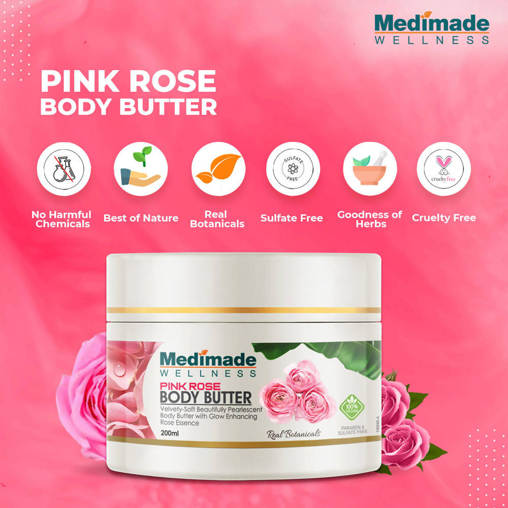 Medimade Wellness Pink Rose Body Butter - Distacart