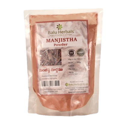 Balu Herbals Rubia Cordifolia (Manjishta) Powder - Distacart