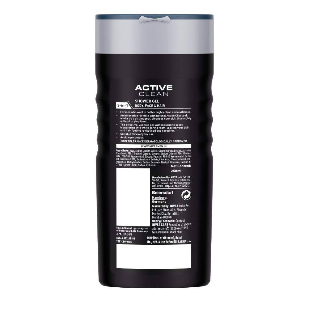 Nivea Men Active Clean Shower Gel - Active Charcoal