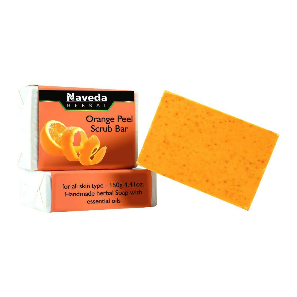 Naveda Herbal Orange Peel Scrub Bar - Distacart