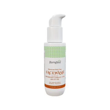 Bornfeel Moroccan Red Clay Face Wash - Distacart