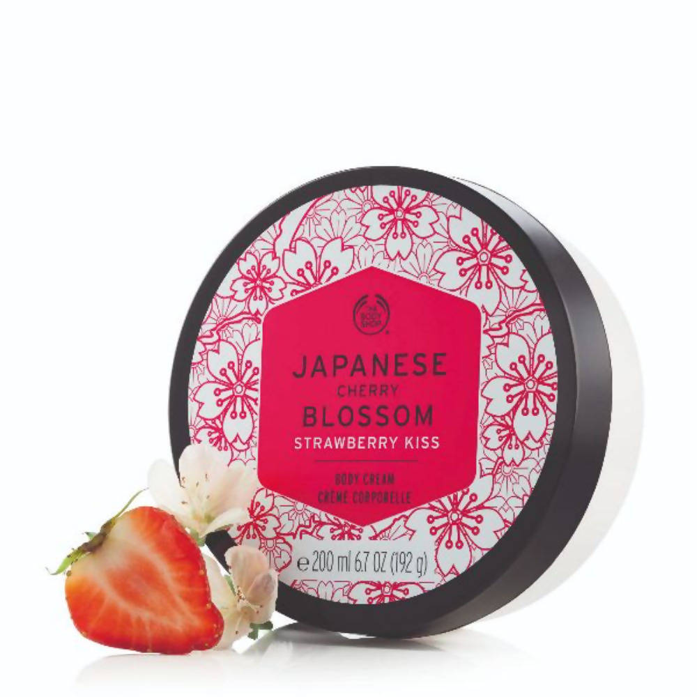 The Body Shop Japanese Cherry Blossom Strawberry Kiss Body Cream