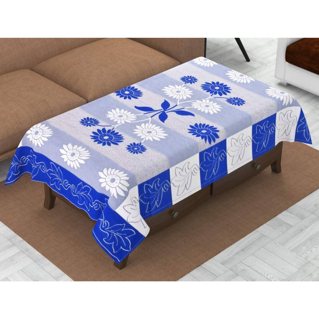 Yellow Weaves Designer Center 4 Seater Table Cover - Blue - Distacart