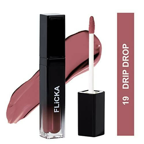 FLiCKA Set and Attack Liquid Matte Lipstick 19 Dip Drop - Nude - Distacart