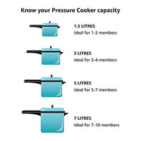 Thumbnail for Hawkins Contura Pressure Cooker 1.5 Litre - Silver (HC15) - Distacart