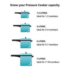 Hawkins Contura Pressure Cooker 1.5 Litre - Silver (HC15) - Distacart