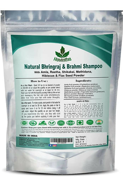 Havintha Natural Bhringraj & Brahmi Shampoo - Distacart