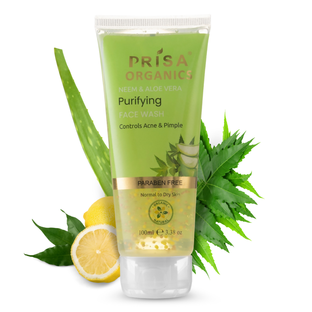 Prisa Organics Neem & Aloe Vera Purifying Face Wash - Distacart