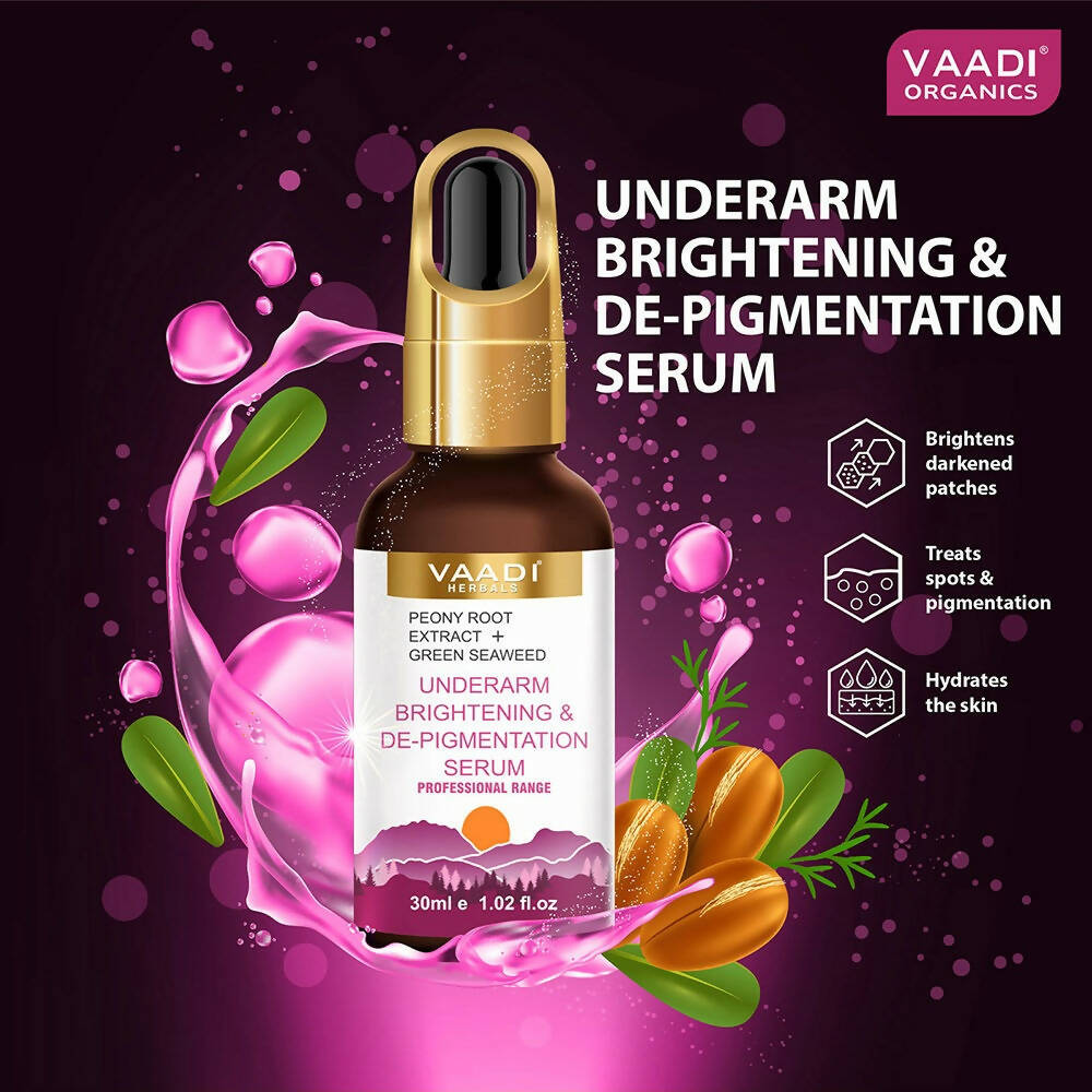 Vaadi Herbals Underarm Brightening & De-pigmentation Serum With Peony Root Extract & Green Seaweed - Distacart