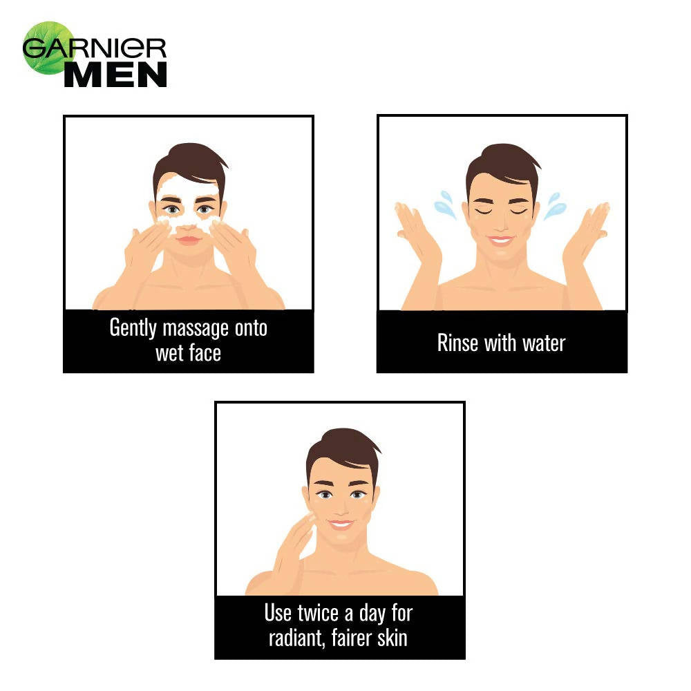 Garnier Men Power White Anti-Pollution Double Action Facewash