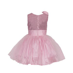 Thumbnail for Asmaani Baby Girl's Pink Color Satin Knee Length Frock (AS-DRESS_22030) - Distacart