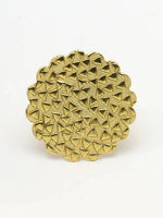 Thumbnail for NVR Women Gold-Plated Circular Adjustable Finger Ring - Distacart
