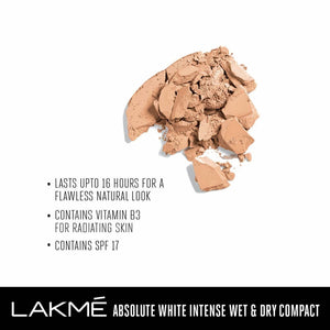 Lakme Absolute White Intense Wet & Dry Compact - Golden Medium - Distacart