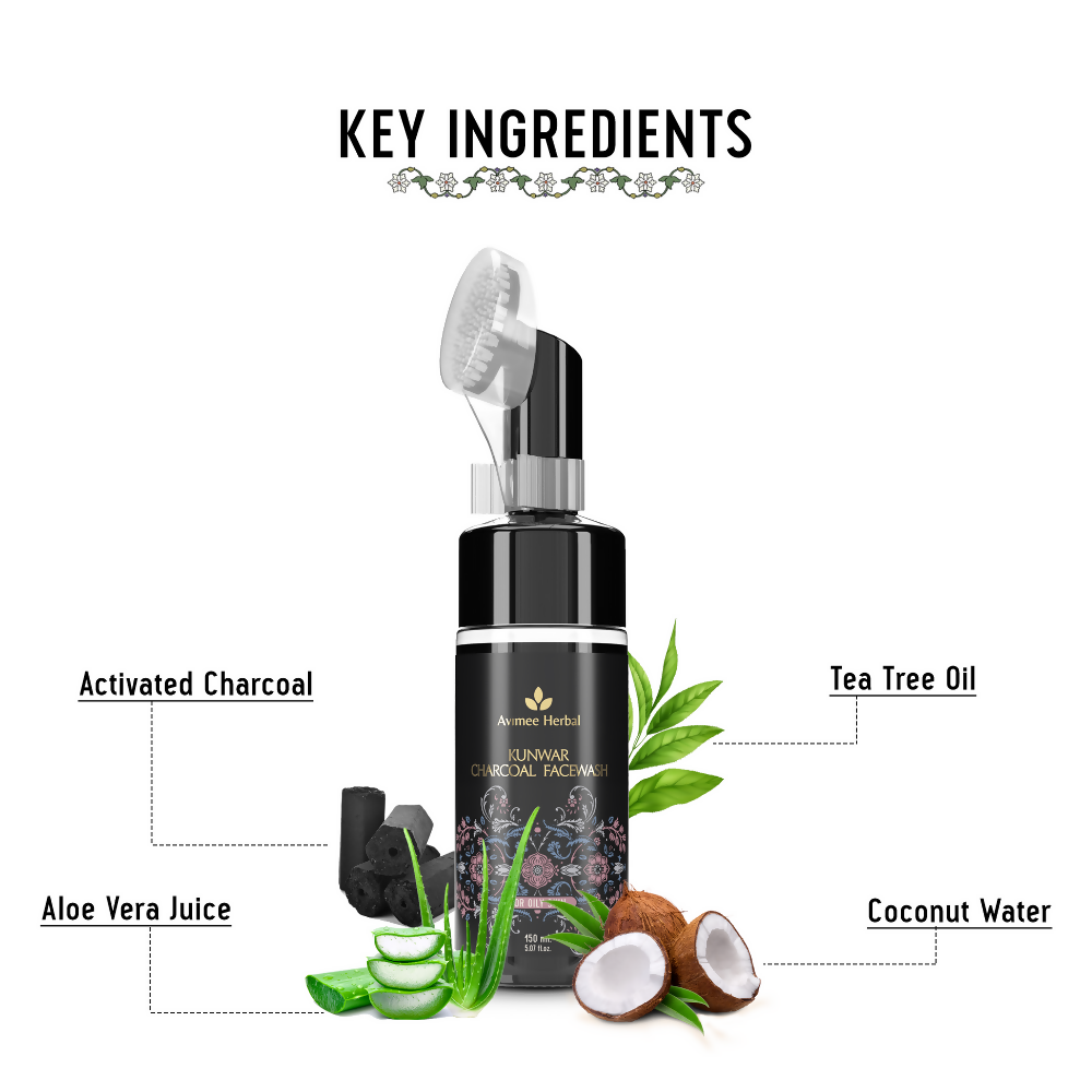 Avimee Herbal Kunwar Charcoal Facewash - Distacart