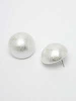 Thumbnail for NVR Women's White Color Circular Moon Stud Earrings - Distacart