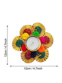 Thumbnail for Tied Ribbons Multi Set of 6 Diwali Decoartion Flower Tealight Candle Holder - Distacart