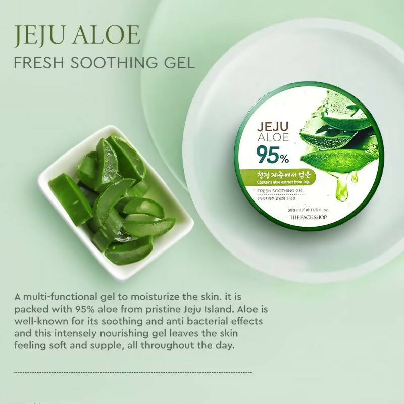 The Face Shop Jeju Aloe Fresh Soothing Gel - Distacart