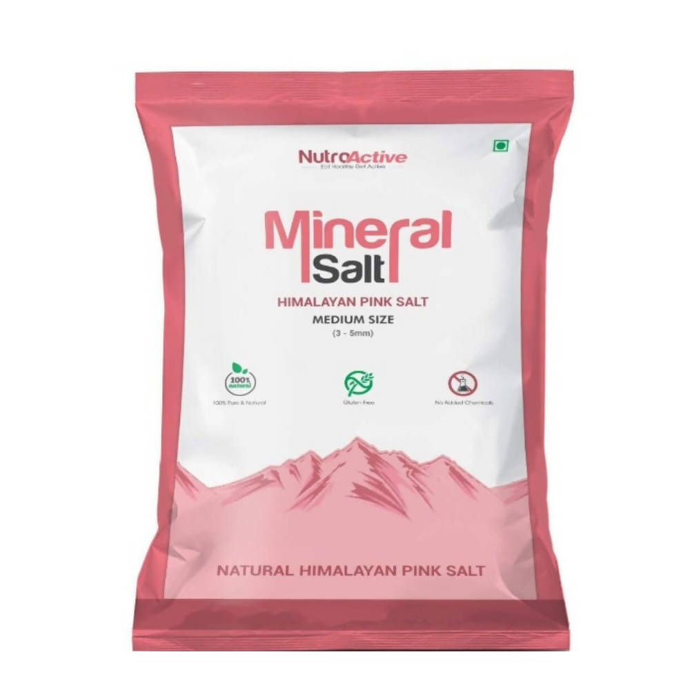 NutroActive MineralSalt Himalayan Pink Rock Salt Medium Size Grain