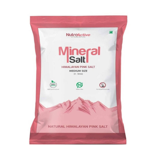 NutroActive MineralSalt Himalayan Pink Rock Salt Medium Size Grain