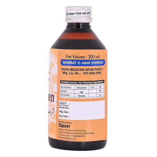 Cipzer Sharbat-e-Anar Shireen - Distacart