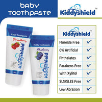 Thumbnail for Kiddyshield Fluoride Free Formula Baby Toothpaste Blueberry For Kids 1+ Years - Distacart