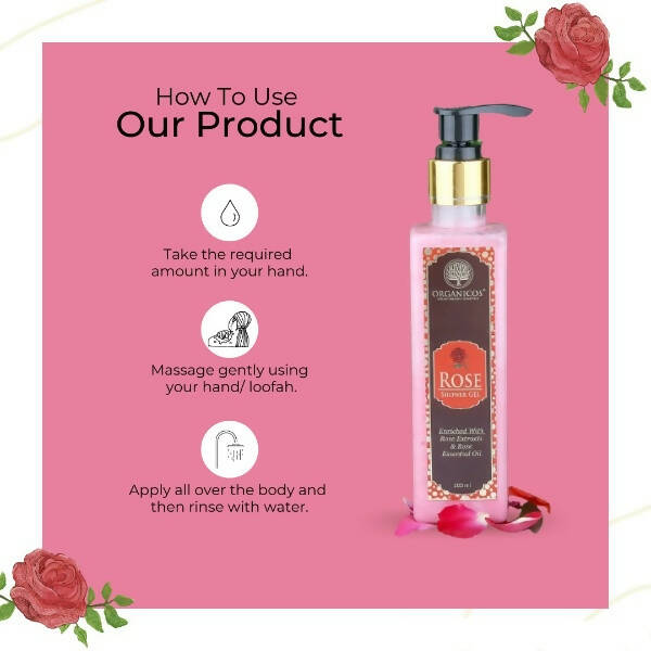 Organicos Rose Shower Gel - Distacart