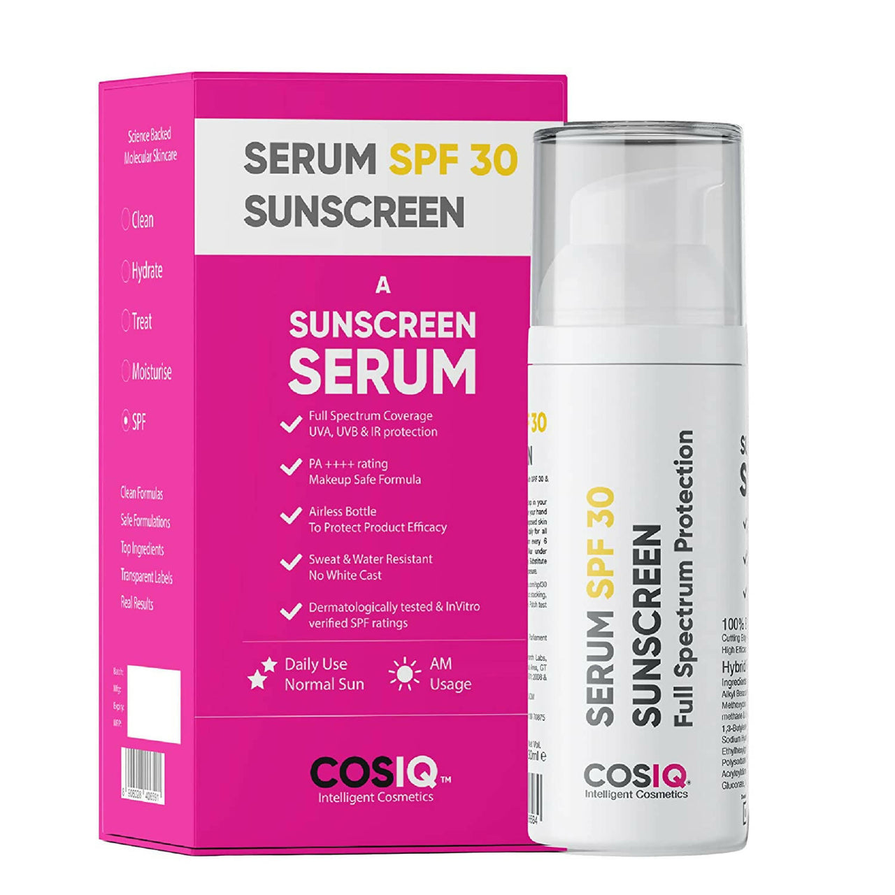 Cos-IQ Daily Use Sunscreen Serum SPF 30 PA++++ - Distacart