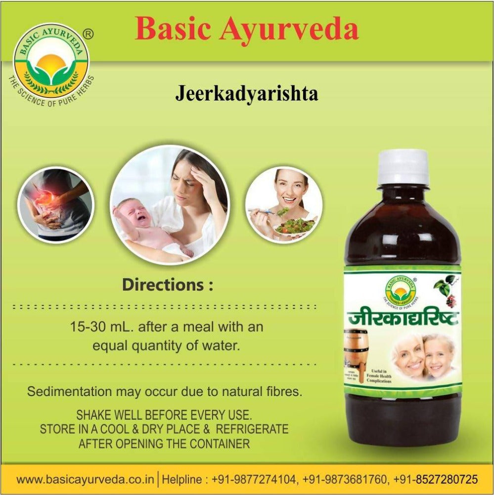 Basic Ayurveda Jeerkadyarishta Benefits