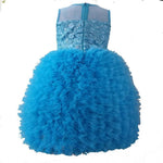 Thumbnail for Asmaani Baby Girl's Blue Colour Satin A-Line Maxi Full Length Dress (AS-DRESS_22093) - Distacart
