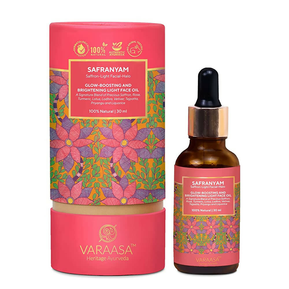 Varaasa Safranyam Saffron-Light Facial-Halo - Face Oil - Distacart