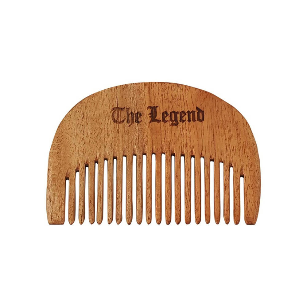 The Legend Organic Pure Neem Wood Mini Beard Comb - Distacart