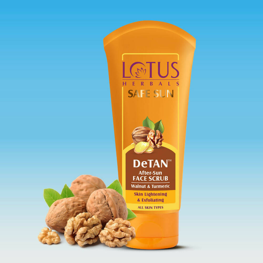 Lotus Herbals Safe Sun Detan After-Sun Face Scrub - Distacart
