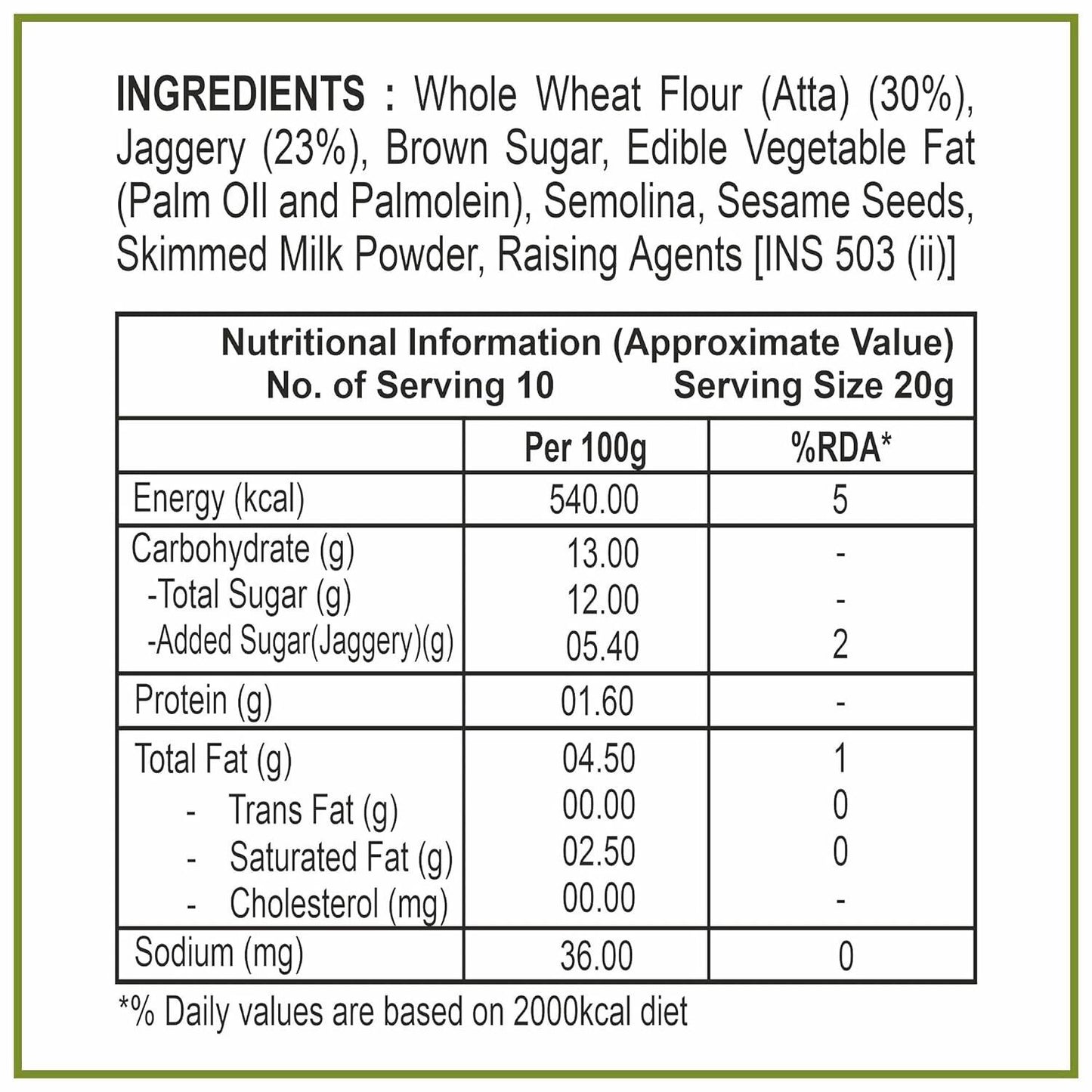 Dhampur Green Gur Crackers Cookies - Distacart