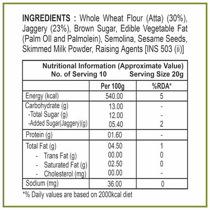 Dhampur Green Gur Crackers Cookies - Distacart