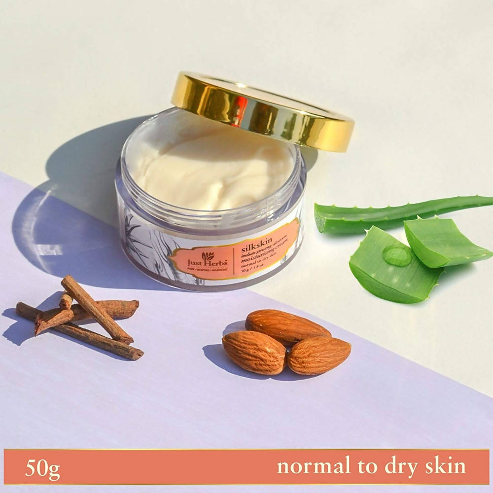 Just Herbs Silkskin Indian Ginseng - Aloevera Moisturising Cream - Distacart