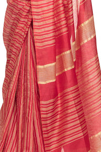Thumbnail for Mominos Fashion Red Color Bhagalpuri Saree