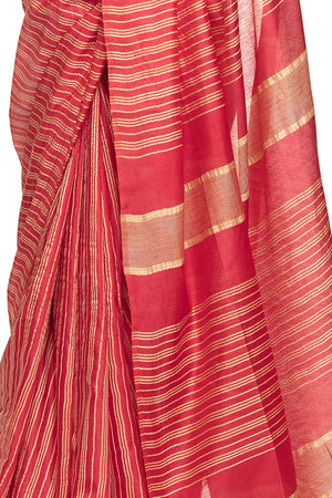 Mominos Fashion Red Color Bhagalpuri Saree