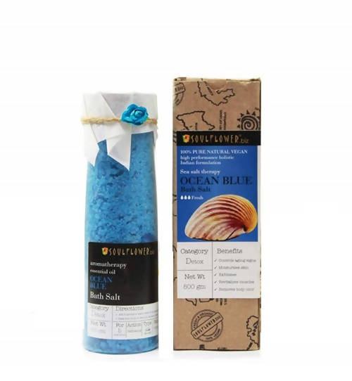 Soulflower Aromatherapy Essential Oil Ocean Blue Bath Salt