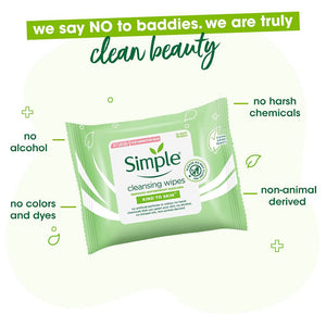 Simple Kind To Skin Cleansing Facial Wipes - Distacart